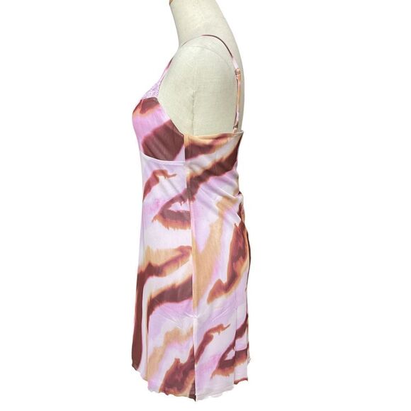 BP Nordstrom Womens Purple Mineral Abstract Lace Cami Mesh Mini Dress Size M NWT - Picture 5 of 9